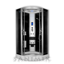  Sanimix Hidromasszázs zuhanykabin elektronikával 100x100x215 22.8318 INGYEN SZÁLLÍTÁSSAL kád, zuhanykabin
