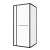  SANOSLIM pivot zuhanyajtó 100 x 200 cm króm