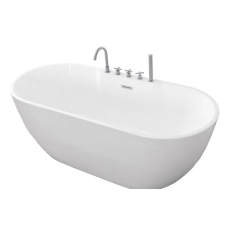 Sanotechnik ARUBA szabadon álló térkád fehér króm szerelékkel 170x75 kád, zuhanykabin