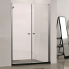 Sanotechnik ELEGANCE KÉTSZÁRNYÚ ZUHANYFÜLKE AJTÓ 90X195CM, 6MM, KRÓM PROFILOK
