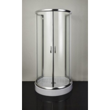 Sanotechnik króm körkabin két tolóajtóval B28C 100x85/85x100,5 + zuhanytálcával P50C kád, zuhanykabin