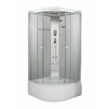 Sanotechnik Sanotechnik BALI komplett hidromasszázs zuhanykabin íves fehér 90x90x205 cm PR55 kád, zuhanykabin