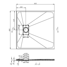 Sanotechnik ZUHANYTÁLCA SMC 80X80X2,6CM SZÖGLETES VÁGHATÓ FEHÉR kád, zuhanykabin
