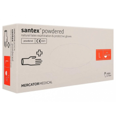  SANTEX / IDEAL Púderezett Latex kesztyű TXT 100db L