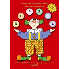 Santos Kiadó Repeta - Rejtvények, feladatok 1. osztályt végzett gyerekeknek - Matrica melléklettel gyermek- és ifjúsági könyv