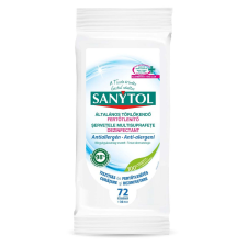 Sanytol Fertőtlenítő Törlőkendő Antiallergén 72 db tisztító- és takarítószer, higiénia