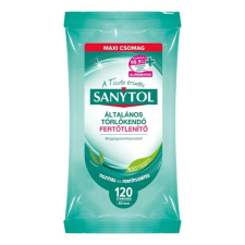 Sanytol Fertőtlenítő törlőkendő SANYTOL 120 darab/csomag tisztító- és takarítószer, higiénia