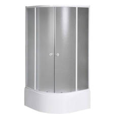 Sapho AQUALINE ARLEN íves zuhanykabin, 90x90x150cm, fehér profil, matt BRICK üveg (E93 helyett) (BTR903) kád, zuhanykabin