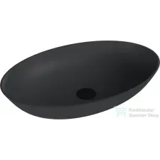 Sapho BANERA OVAL 60x40 cm-es öntöttmárvány mosdó, matt antracit, 14397_51 szaniter