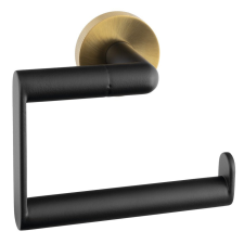 Sapho BEMETA LARISSA fali WC-papírtartó. 138x118x72mm. fekete/matt arany fürdőszoba kiegészítő