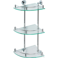Sapho BEMETA OMEGA Sarok üvegpolc, 270x660x270mm, króm (104202152) (XR606) bútor