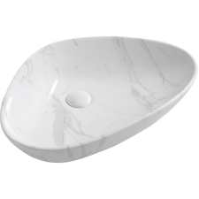Sapho Dalma mosdótál 58.5x39 cm ovális fehér MM217 fürdőkellék