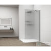 Sapho ESCA BLACK MATT Walk-in zuhanyfal, falra szerelhető, flutes üveg, 1500mm (ES1315-02)