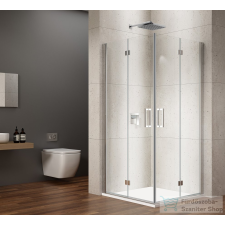 Sapho GELCO LORO sarokbelépős zuhanykabin harmónikaajtóval, 700x700mm (GN4770-01) kád, zuhanykabin