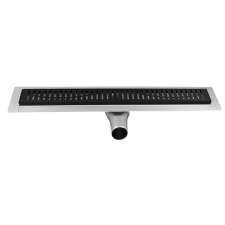 Sapho GELCO MANUS INOX padlóösszefolyó ONDA rosttal, 1050x130x55mm, fekete (GMO16B) építőanyag