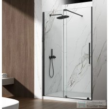 Sapho GELCO SPIRIT BLACK tolóajtó, 1300mm, transzparent üveg (GI1013B) kád, zuhanykabin