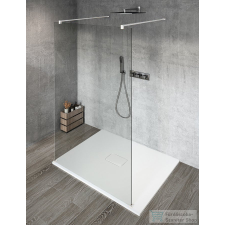 Sapho GELCO VARIO WHITE Szabadon álló zuhanyfal merőleges merevítőkkel, transzparent üveg, 700mm (GX1270GX2215) kád, zuhanykabin