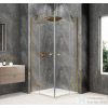 Sapho GLOBE GOLD MATT sarokbelépős zuhanykabin 900x900 mm, transzparent üveg (GB5990G)