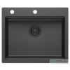 Sapho Gránit mosogató, egymedencés, 59,5x50cm, fekete (GR5950)