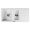 Sapho Gránit mosogató, gyümölcsmosóval, 96x48cm, fehér (GR1331)