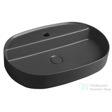 Sapho INFINITY OVAL kerámiamosdó, 60x40cm, antracit (10NF65060-2C) szaniter