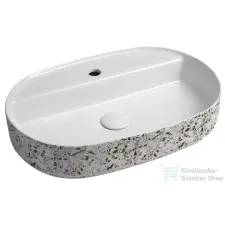 Sapho INFINITY OVAL kerámiamosdó, 60x40cm, terrazzo (10NF65060-2L-TRZ) szaniter