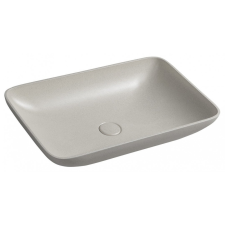 Sapho INFRANE beton mosdó lefolyóval, 57x37cm, fehér homokkő szaniter