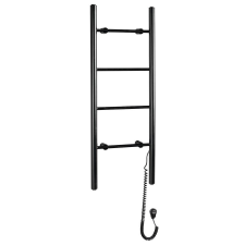  Sapho KARBO elektromos törölközőszárító radiátor, 400x1120 mm, 87W, fekete (KB904) fűtőtest, radiátor