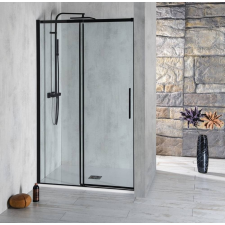Sapho POLYSAN ALTIS LINE zuhanyajtó, 1300mm, matt fekete, transzparent üveg (AL4012B) kád, zuhanykabin