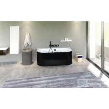 Sapho POLYSAN ASTRA DL MONOLITH aszimmetrikus kád, 160x75x60cm, fehér/fekete (33611MDLB) kád, zuhanykabin