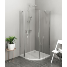  Sapho POLYSAN ZOOM LINE íves zuhanykabin, balos, 900x900mm, transzparent, króm (ZL2615L) kád, zuhanykabin