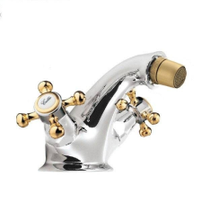 Sapho REITANO ANTEA bidécsaptelep automata leeresztővel, króm/arany (3182) csaptelep