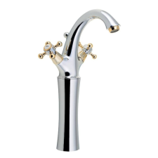 Sapho REITANO ANTEA magasított mosdócsaptelep automata leersztővel, 300mm, króm/arany (3272L) csaptelep