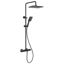 Sapho Sapho teleszkópos zuhanyoszlop, termosztátos csapteleppel, zuhanyszettel, fekete (KJ639) csaptelep