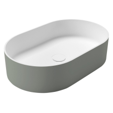 Sapho THIN pultra szerelhető Rockstone mosdó. 55x35cm. verde/matt fehér szaniter