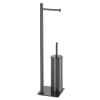 Sapho TRILLY álló WC-kefe és WC-papírtartó, gun metal (TR3281)