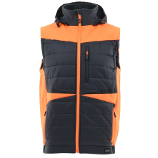 Sara Comfort Plus Bélelt Téli Mellény Fekete/Narancssárga - 3XL munkaruha