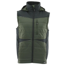 Sara Comfort Plus Bélelt Téli Mellény Fekete/Zöld - 2XL munkaruha