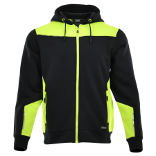 Sara Comfort Plus Kapucnis Munkás Pulóver Fekete/Sárga - 3XL munkaruha