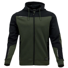 Sara Comfort Plus Kapucnis Munkás Pulóver Zöld/Fekete munkaruha