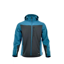 Sara Comfort Plus softshell kabát fekete - petrol kék munkaruha