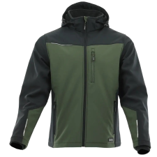 Sara Comfort Plus Softshell Kabát Fekete/Zöld - 2XL munkaruha