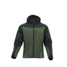 Sara Comfort Plus softshell kabát zöld - fekete munkaruha