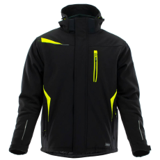 Sara Comfort Winter Bélelt Softshell Munkás kabát Fekete/Sárga - M