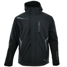 Sara Comfort Winter Bélelt Softshell Munkás kabát Fekete/Szürke