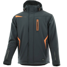 Sara Comfort Winter Bélelt Softshell Munkás kabát Sötétszürke/Narancs
