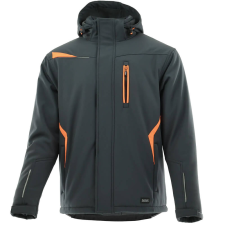 Sara Comfort Winter Bélelt Softshell Munkás kabát Sötétszürke/Narancs - XL munkaruha