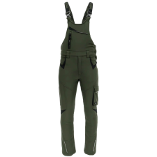 Sara Comfort Winter Bélelt Téli Softshell Kantáros nadrág Zöld/Fekete - 3XL munkaruha