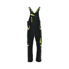 Sara Sara Comfort Winter bélelt softshell kertésznadrág fekete - sárga
