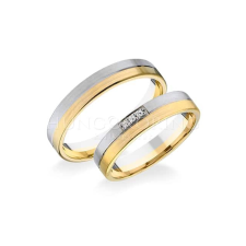  Sárga- és fehérarany karikagyűrű gyűrű